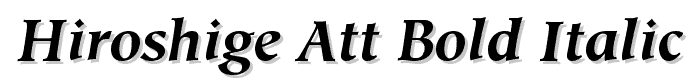 Hiroshige ATT Bold Italic font
